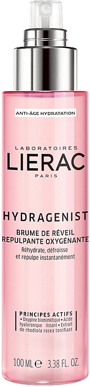 Feuchtigkeitsspendendes und aufpolsterndes Gesichtsspray mit Hyaluronsäure - Lierac Hydragenist Morning Moisturizing Mist Oxygenating Replumping