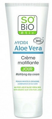 Mattierende Tagescreme für fettige und Mischhaut mit Aloe vera - So'Bio Etic Mattifying Day Cream — Bild N1