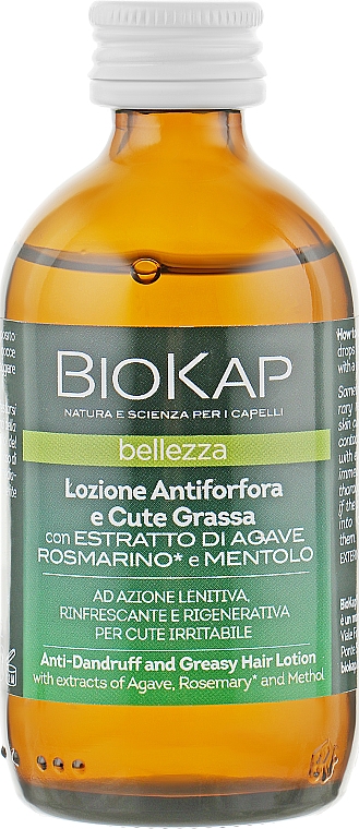 Lotion gegen Schuppen und fettiges Haar - BiosLine BioKap Dandruff Lotion — Bild N1