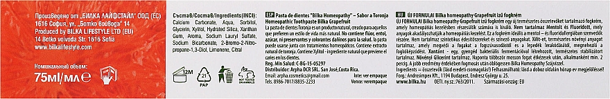 Homöopathische Zahnpasta mit Grapefruitgeschmack - Bilka Homeopathy Grapefruit Toothpaste — Bild N5