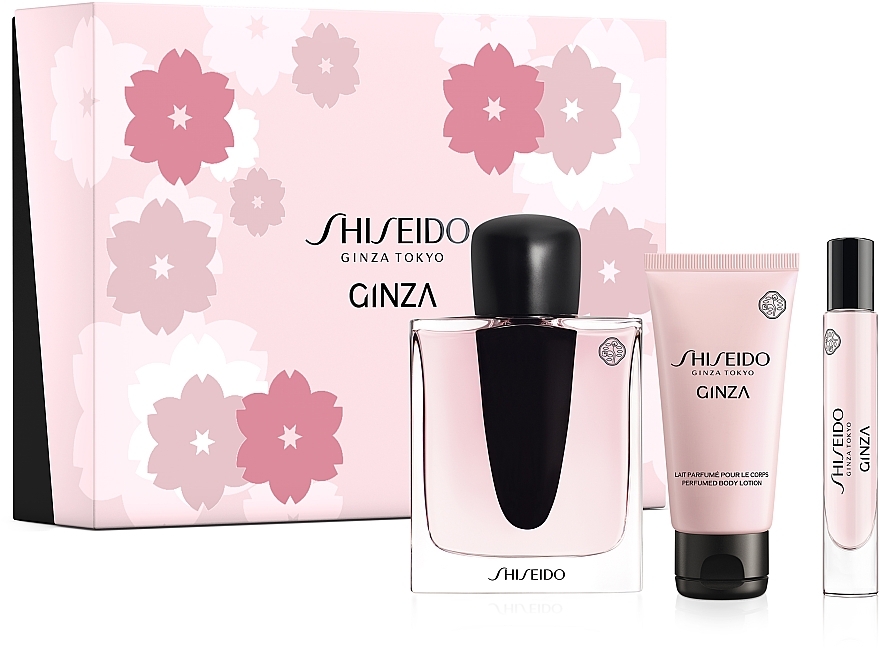 Shiseido Ginza  - Duftset (Eau de Parfum 90ml + Körperlotion 50ml + Roll-on Parfum 7ml)  — Bild N1