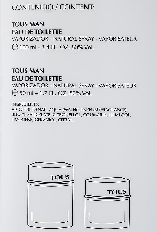 Tous Man - Duftset (Eau de Toilette 100ml + Eau de Toilette 50ml) — Bild N4