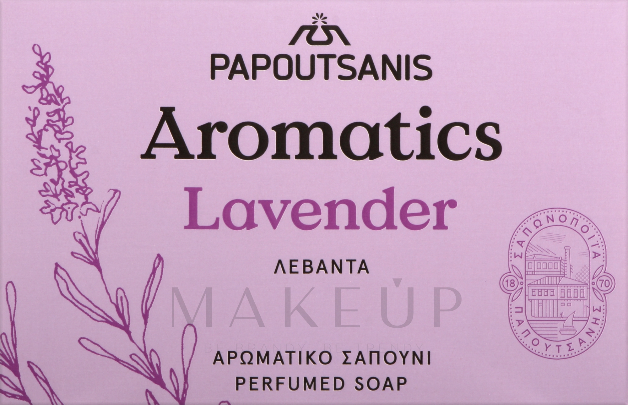 Parfümseife Lavendel - Papoutsanis Aromatics Bar Soap — Bild 100 g