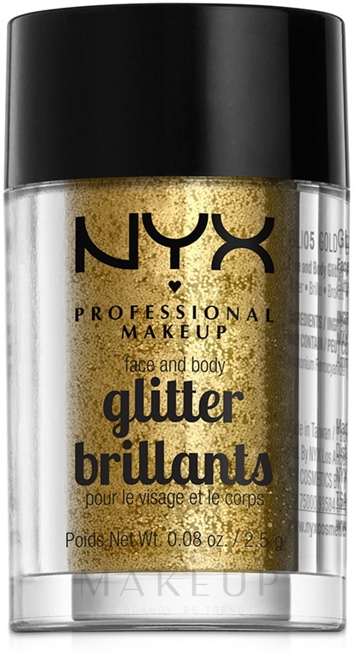 Gesichts- und Körperglitter - NYX Professional Makeup Face & Body Glitter — Bild 05 - Gold