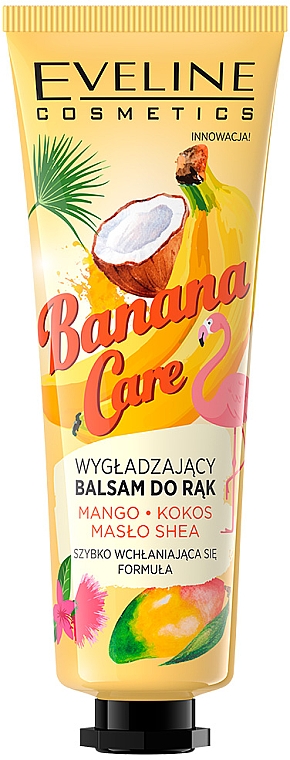 Glättende Handcreme mit Mango, Kokos und Sheabutter - Eveline Cosmetics Banana Care — Foto N1