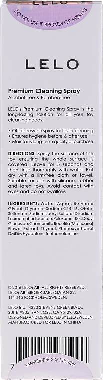 Premium-Reinigungsspray für Sexspielzeuge - Lelo Premium Antibacterial Sex Toy Cleaner Spray — Bild N3
