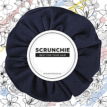 Düfte, Parfümerie und Kosmetik Scrunchie-Haargummi aus Trikotage dunkelblau Knit Classic - MAKEUP Hair Accessories