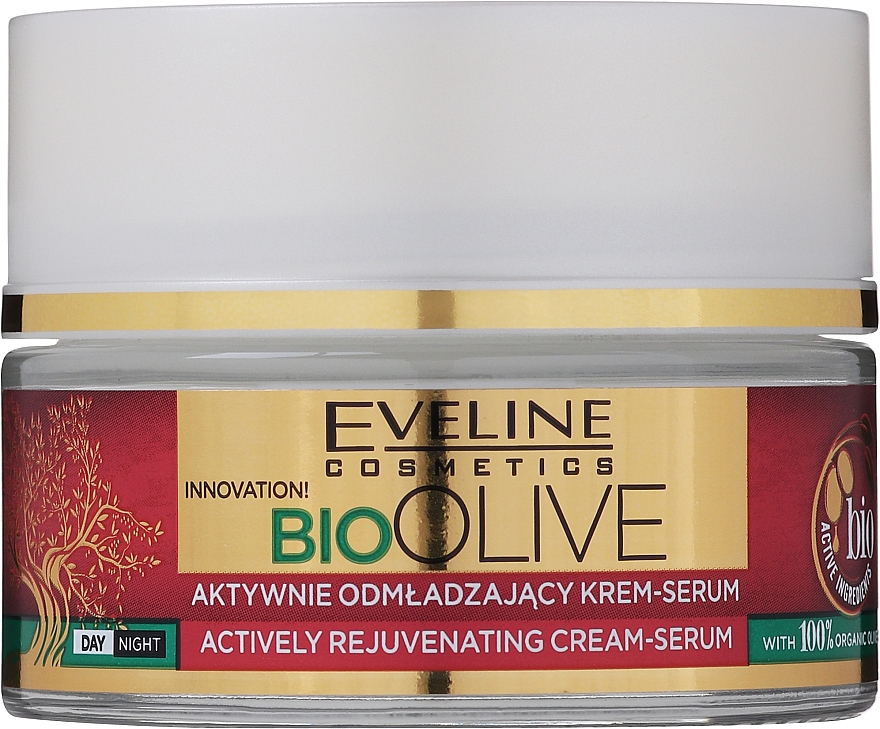 Aktiv verjüngendes Cremeserum für Gesicht mit Olivenöl - Eveline Cosmetics Bio Olive Actively Rejuvenating Cream-serum — Bild N2