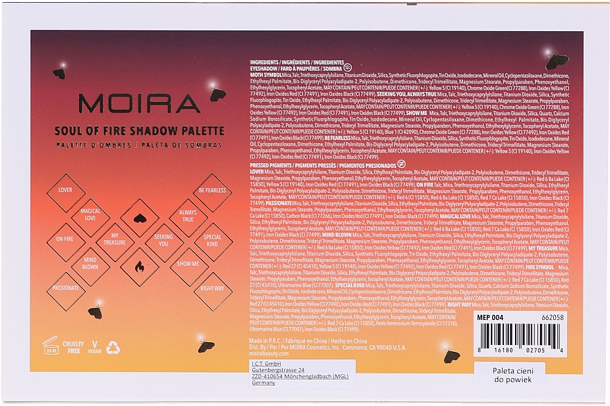 Lidschattenpalette - Moira Soul of Fire Shadow Palette — Bild N4