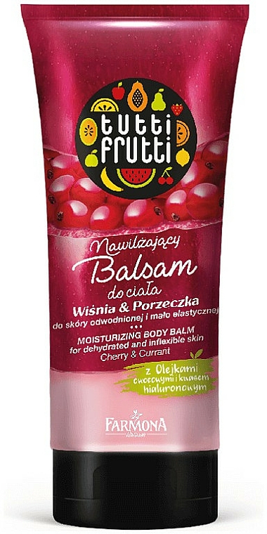 Feuchtigkeitsspendender Körperbalsam mit Kirsche und Johannisbeere - Farmona Tutti Frutti Moisturizing Body Balm Cherry & Currant — Bild N1