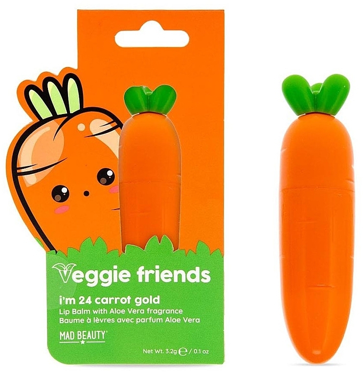 Lippenbalsam mit Karottenextrakt - Mad Beauty Veggie Friends Carrot Lip Balm  — Bild N1
