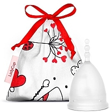 Menstruationstasse Größe S transparent - LadyCup Revolution Pure Love — Bild N1