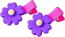 Haarspange mit Blume violett - Lolita Accessories — Bild N1