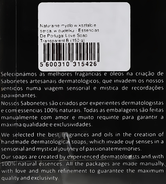 Naturseife Love - Essencias De Portugal Transparent Box Love Soap Special Edition — Bild N3