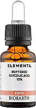 Düfte, Parfümerie und Kosmetik Gesichtsserum mit Glykolsäure 10% - Bioearth Elementa Exfo Buffered Glycolic Acid 10%