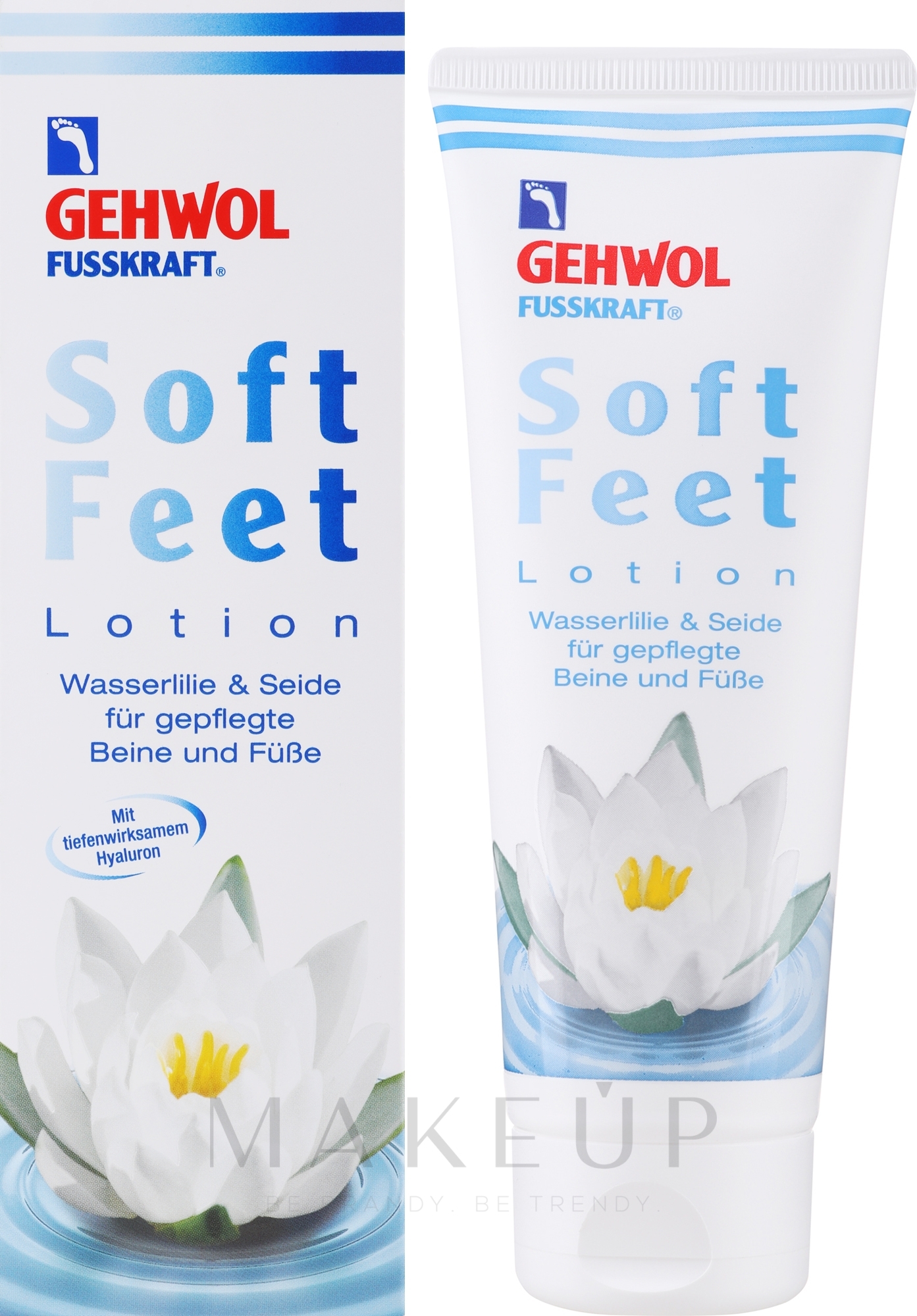 Fußlotion mit Wasserlilie und Seide - Gehwol Fusskraft Soft Feet Lotion — Bild 125 ml