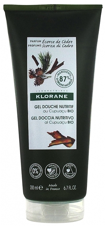 Duschgel mit Zedernrinde - Klorane Cupuacu Nourishing Shower Gel Cedar Bark — Bild N1