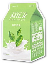 Düfte, Parfümerie und Kosmetik Gesichtsmaske mit Grüntee-Extrakt - A'pieu Green Tea Milk One-Pack