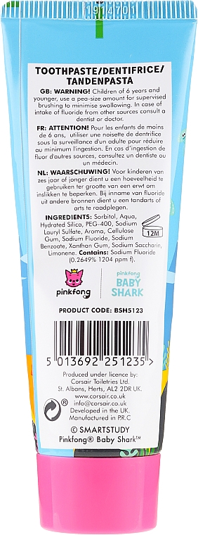 Kinderzahnpasta Baby Shark - Pinkfong Baby Shark Toothpaste — Bild N2