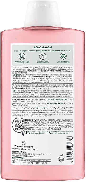 Beruhigendes Shampoo mit Pfingstrosenextrakt - Klorane Soothing Shampoo with Peony Extract — Bild N3