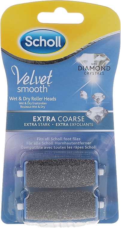 Austauschbare Rollen für elektrische Fußfeile - Scholl Velvet Smooth Wet&Dry Diamond Crysta — Bild N1