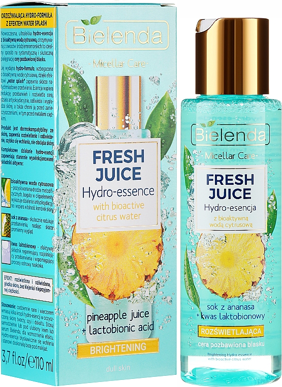 Aufhellende Hydro-Gesichtsessenz mit Ananas - Bielenda Fresh Juice Brightening Hydro Essence Pineapple