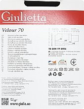 Damenstrumpfhose Velours 70 DEN, nero - Giulietta — Bild N2