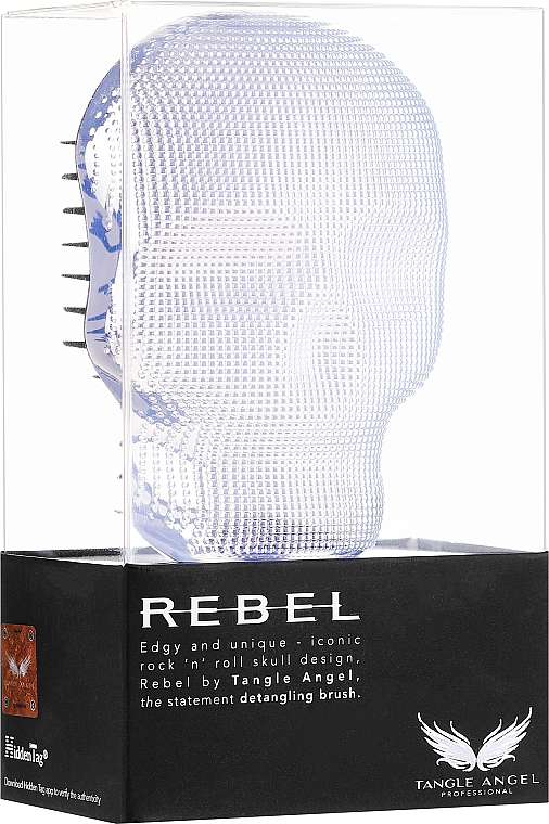 Entwirrbürste Weißeß Chrom 10x7 cm - Tangle Angel Rebel Brush White Chrome — Bild N2