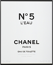 Chanel N5 L`Eau - Eau de Toilette (3x20ml Refill) — Bild N1