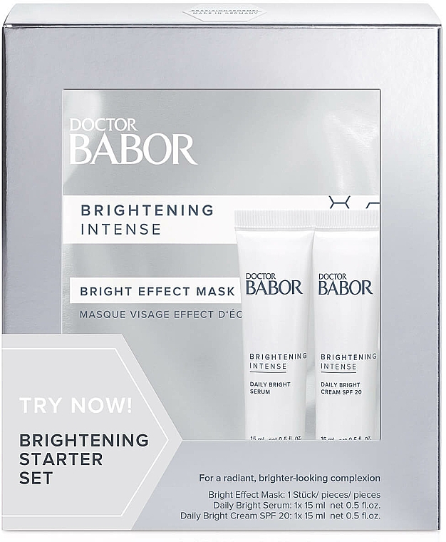 Gesichtspflegeset - Doctor Babor Brightening Intense Brightening Starter Set (Gesichtsmaske 1St. + Gesichtscreme 15ml + Gesichtsserum 15ml) — Bild N1