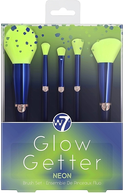 Make-up-Pinsel-Set 5 St. - W7 Glow Getter Neon Makeup Brush Set — Bild N2