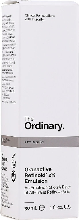 Leichtes, glättendes und regenerierendes Anti-Falten Serum mit 2 % Retinoiden für feine, fettige Haut - The Ordinary Granactive Retinoid 2% Emulsion — Bild N2