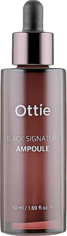 Anti-Falten-Ampullenserum mit Schneckenschleimfiltrat 65% - Verjüngendes Ampullenserum - Ottie Black Signature Ampoule	 — Bild N2