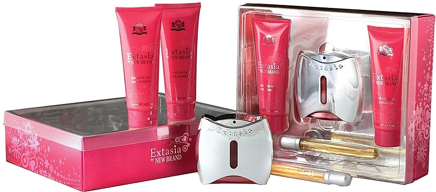 New Brand Extasia - Duftset (Eau de Parfum 100ml + Eau de Parfum 20ml + Körperlotion 130ml + Duschgel 130ml)  — Bild N1