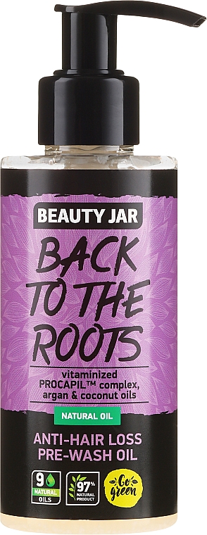 Haaröl mit Kokos- und Arganöl gegen Haarausfall - Beauty Jar Back To The Roots Pre-wash Oil