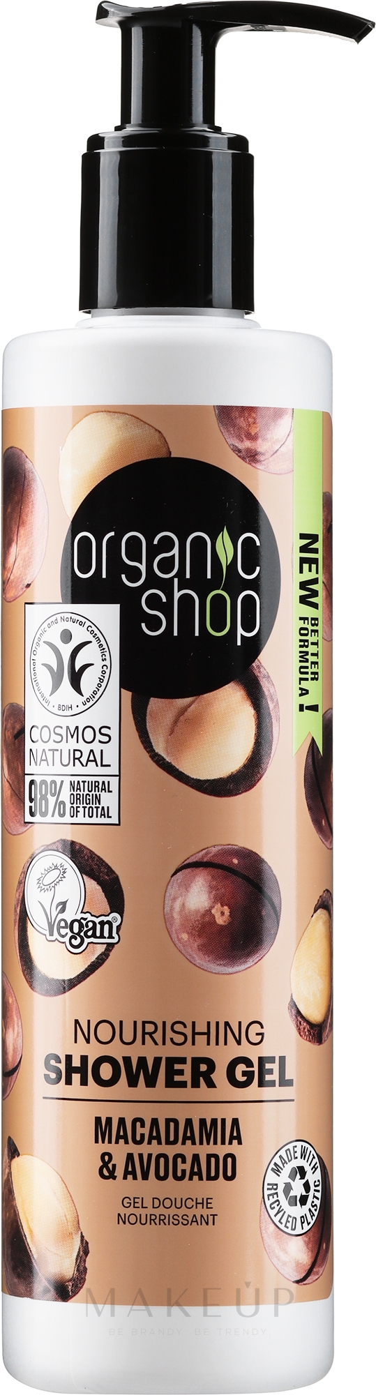 Pflegendes Duschgel mit Bio Macadamia- und Avocadoöl - Organic Shop Organic Macadamia and Avocado Wellness Shower Gel — Foto 280 ml