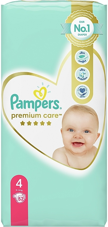 Windeln Premium Care Größe 4 (Maxi) 9-14 kg 52 St. - Pampers — Bild N2