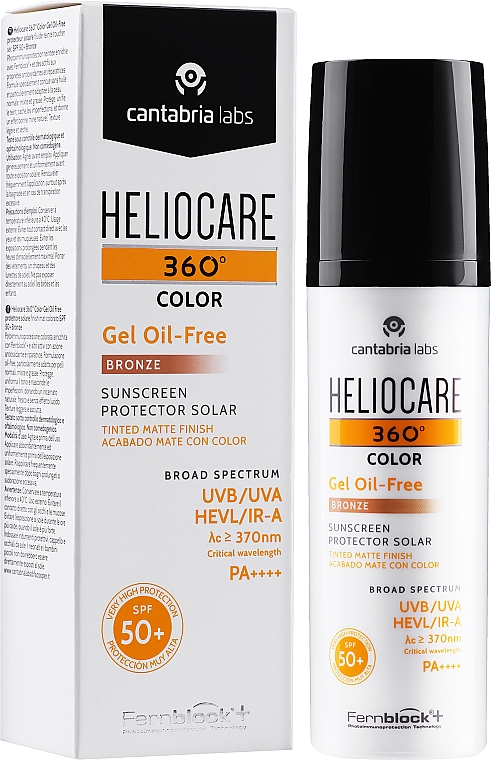Getöntes Sonnenschutzgel mit LSF 50 - Cantabria Labs Heliocare 360 Gel Oil Free Color — Bild N2