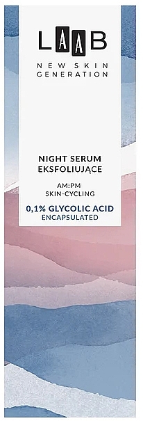 Gesichtsserum für die Nacht mit Glykolsäure - AA Cosmetics LAAB Night Serum 0.1% Glycolic Acid  — Bild N3