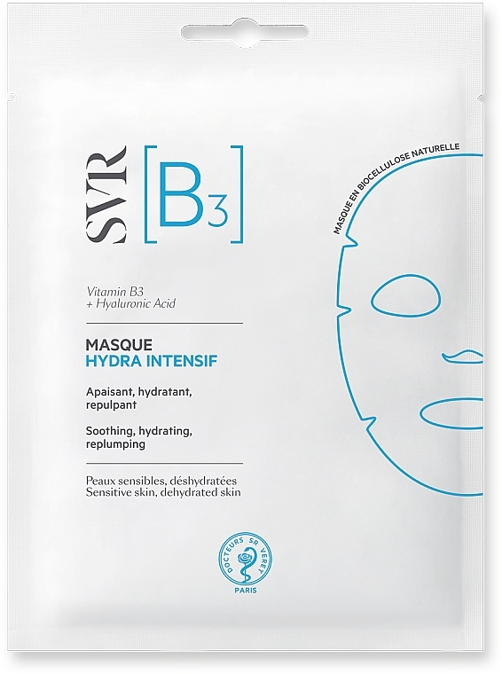 Feuchtigkeitsspendende Gesichtsmaske für empfindliche, trockene Haut - SVR [B3] Intensive Hydra Mask — Bild N2