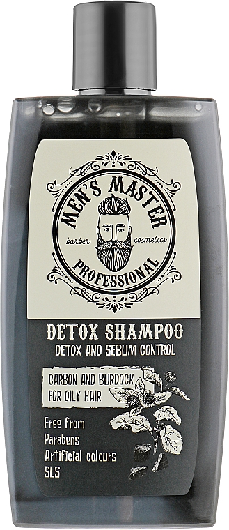 Detox-Shampoo mit Aktivkohle und Klette für fettiges Haar - Men's Master — Bild N2