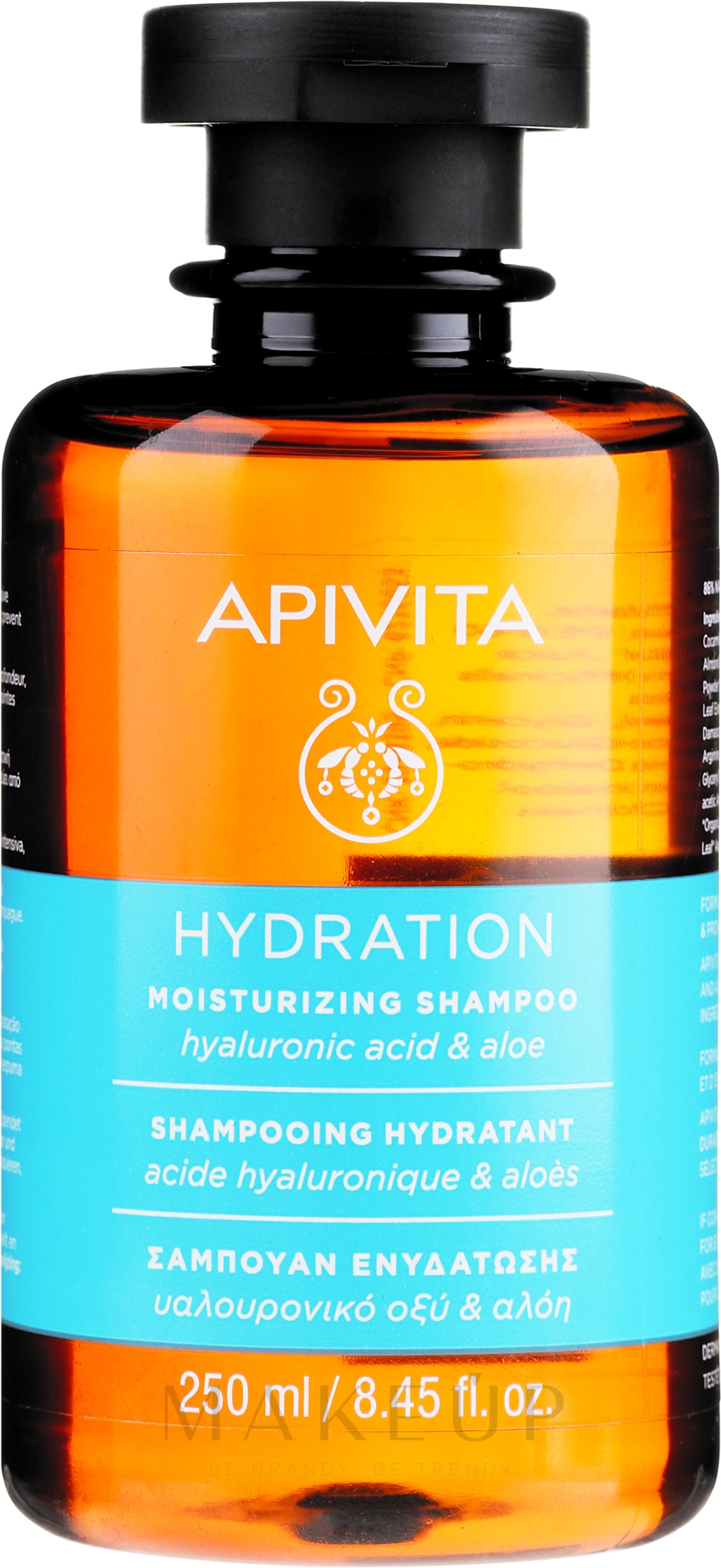 Feuchtigkeitsspendendes Shampoo mit Hyaluronsäure und Aloe - Apivita Moisturizing Shampoo With Hyaluronic Acid & Aloe — Bild 250 ml