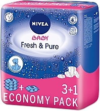 Sanfte erfrischende Feuchttücher für Babys 4x63 St. - NIVEA Baby Pure & Fresh — Bild N3