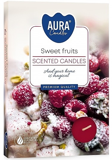 Teekerzen-Set Süße Früchte - Bispol Aura Sweet Fruits Scented Candles — Bild N1