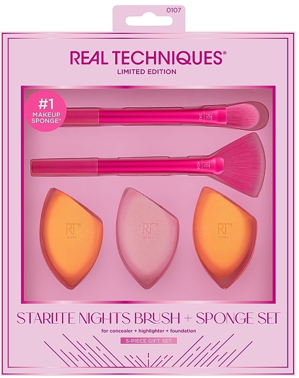 Set - Real Techniques Starlite Nights (sponge/3pcs + brush/2pcs) — Bild N1