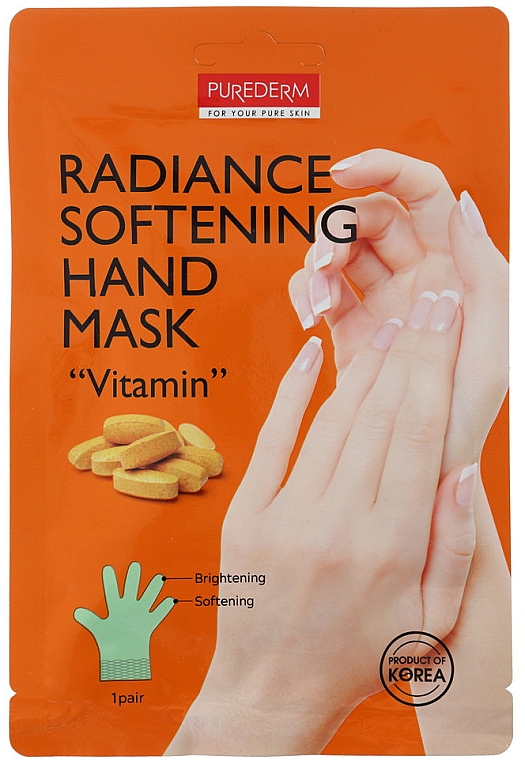Maskenhandschuhe für weiche und glänzende Hände mit Vitaminen - Purederm Radiance Softening Vitamin Hand Mask — Bild N1