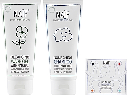 Haar- und Körperpflegeset für Babys - Naif Kids Essentials the Natural Gift (Waschgel 200ml + Shampoo 200ml + Bedebombe 8x24g) — Bild N2