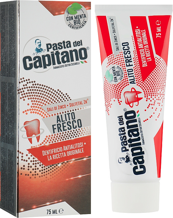 Erfrischende Zahnpasta - Pasta Del Capitano Dentifricio Alito Fresco — Bild N1