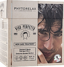 Düfte, Parfümerie und Kosmetik Set - Phytorelax Laboratories Men Care Treatment Viso Perfetto (sh/gel/200ml + f/cr/50ml)