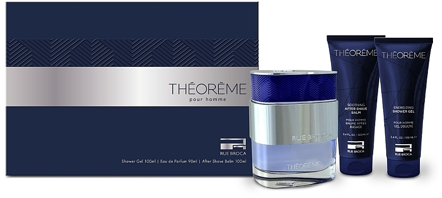 Rue Broca Theoreme Pour Homme - Duftset (Eau de Parfum 90ml + Duschgel 100ml + After Shave Balsam 100ml)  — Bild N1